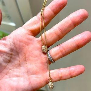 Long Rhinestone Fashion Necklace